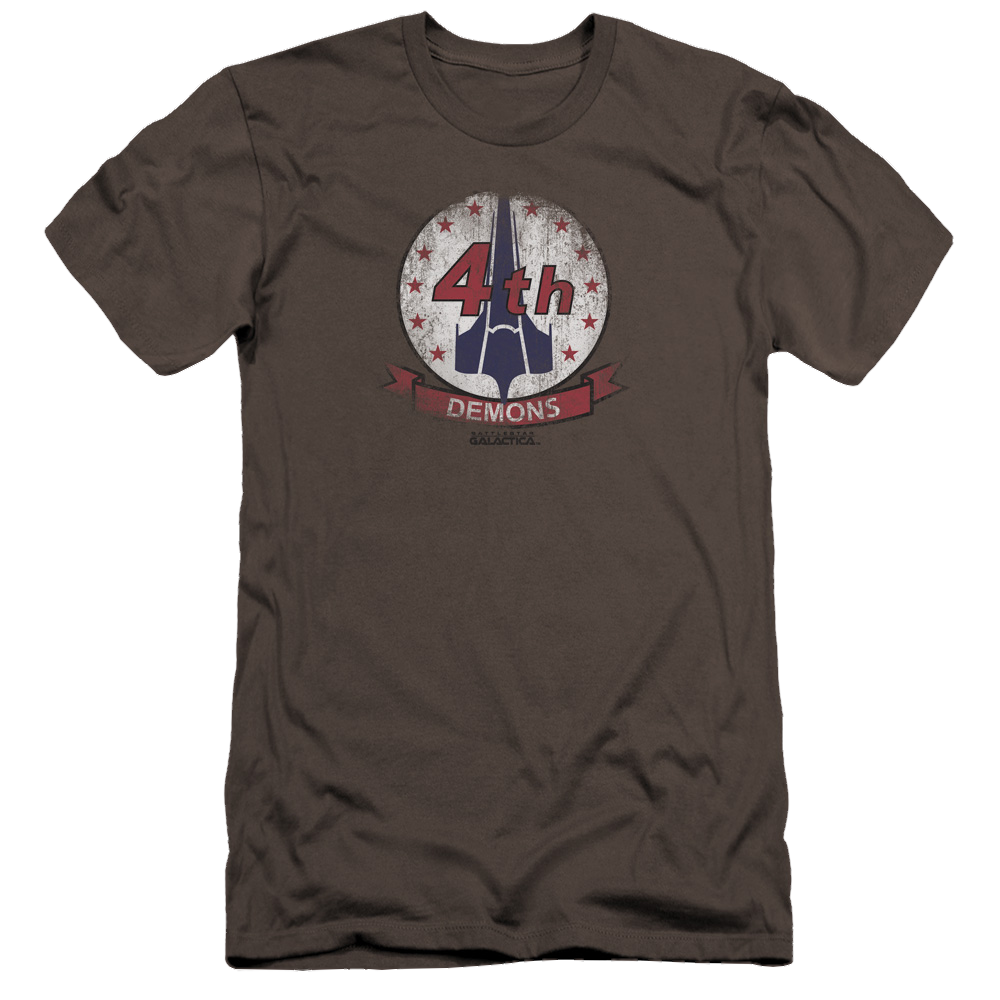 Battlestar Galactica Demons Badge - Men's Premium Slim Fit T-Shirt