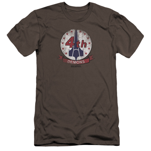 Battlestar Galactica Demons Badge - Men's Premium Slim Fit T-Shirt