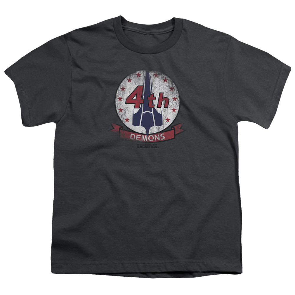 Battlestar Galactica (2004) Demons Badge - Youth T-Shirt