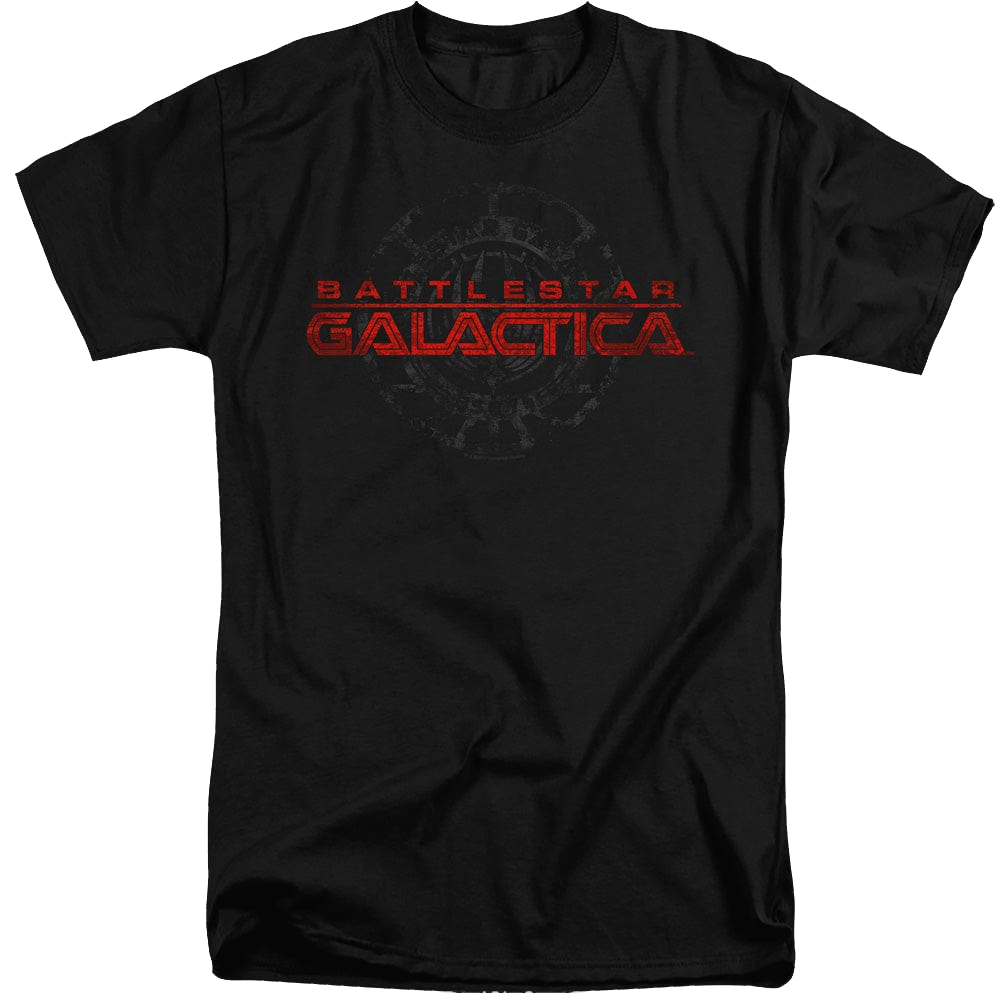 Battlestar Galactica (2004) Battered Logo - Men's Tall Fit T-Shirt