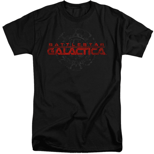 Battlestar Galactica (2004) Battered Logo - Men's Tall Fit T-Shirt