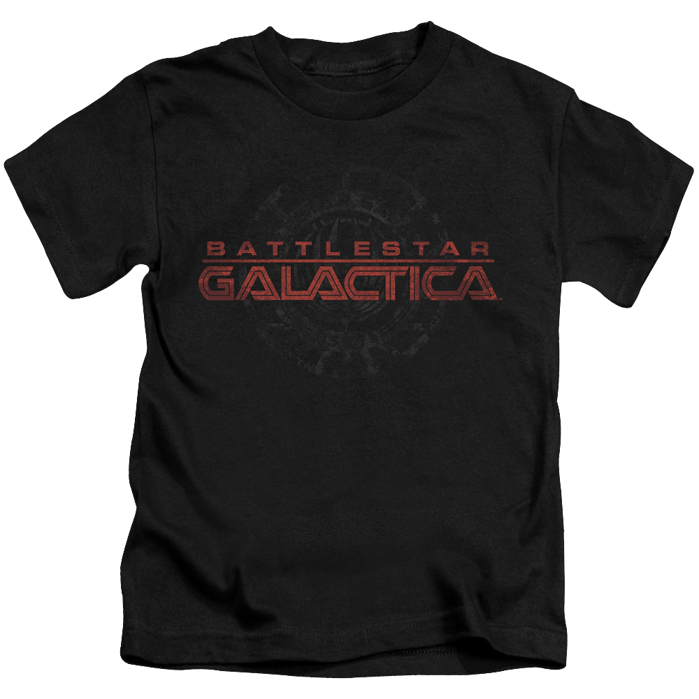 Battlestar Galactica (2004) Battered Logo - Kid's T-Shirt