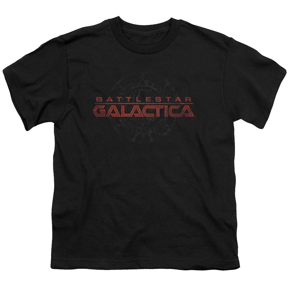 Battlestar Galactica (2004) Battered Logo - Youth T-Shirt