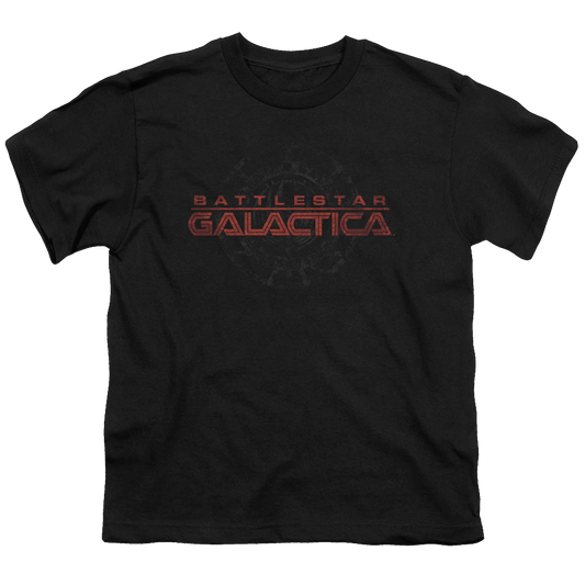 Battlestar Galactica (2004) Battered Logo - Youth T-Shirt