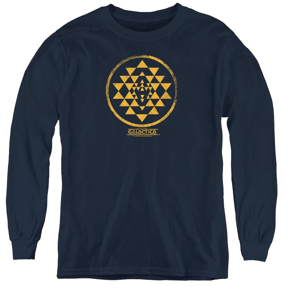 Battlestar Galactica (1978) Gold Squadron Patch - Youth Long Sleeve T-Shirt