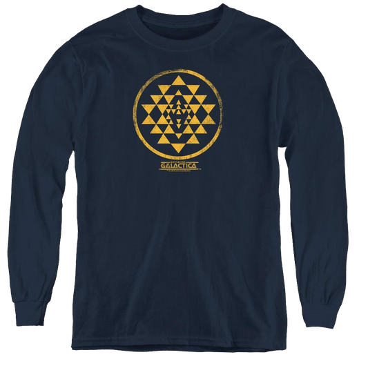Battlestar Galactica (1978) Gold Squadron Patch - Youth Long Sleeve T-Shirt