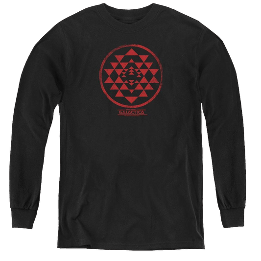 Battlestar Galactica (1978) Red Squadron Patch - Youth Long Sleeve T-Shirt