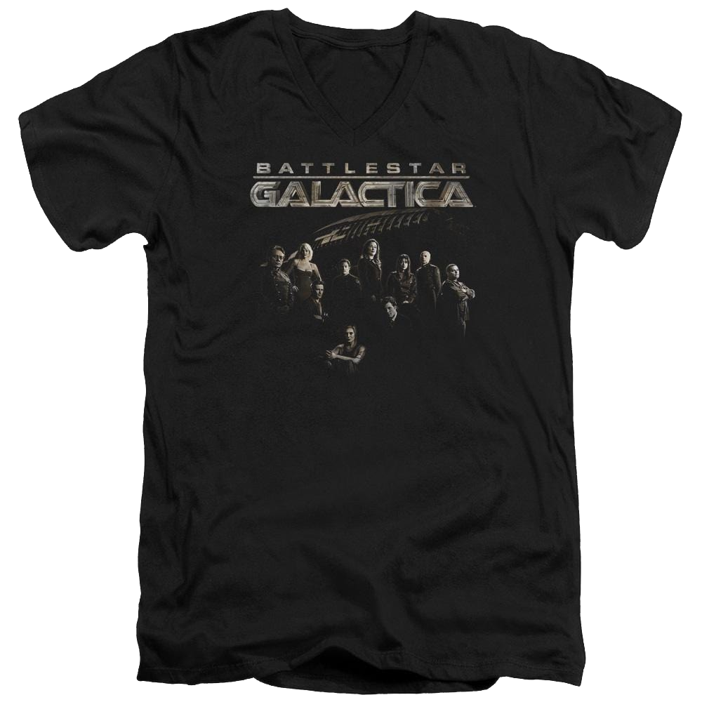 Battlestar Galactica Battle Cast - Men's V-Neck T-Shirt