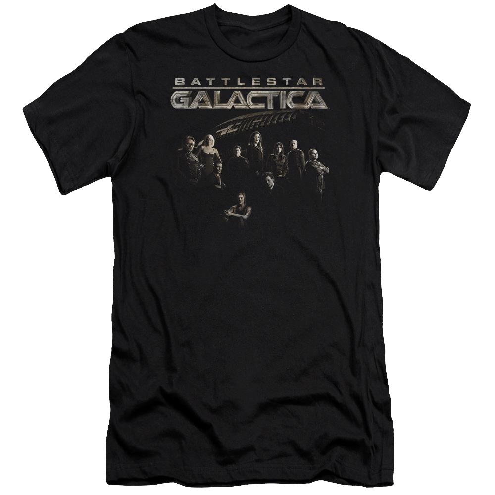 Battlestar Galactica Battle Cast - Men's Premium Slim Fit T-Shirt