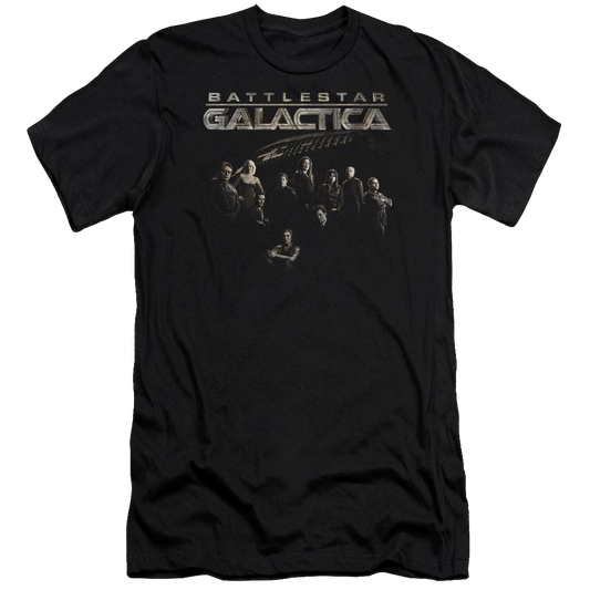 Battlestar Galactica Battle Cast - Men's Premium Slim Fit T-Shirt