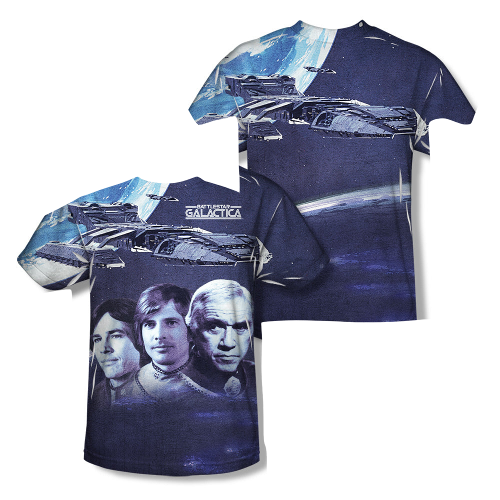 Battlestar Galactica (1978) Bsg(Classic) Space Travelers (Front Back Print) - Men's All-Over Print T-Shirt