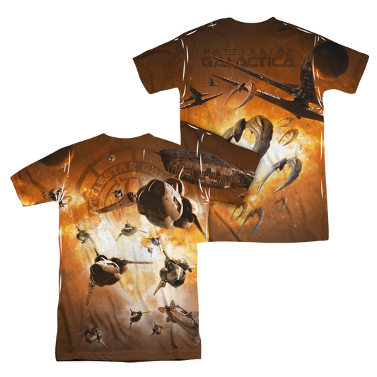 Battlestar Galactica Dog Fight Men's All Over Print T-Shirt