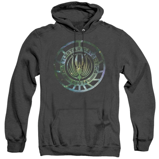 Battlestar Galactica (2004) Galaxy Emblem - Heather Pullover Hoodie
