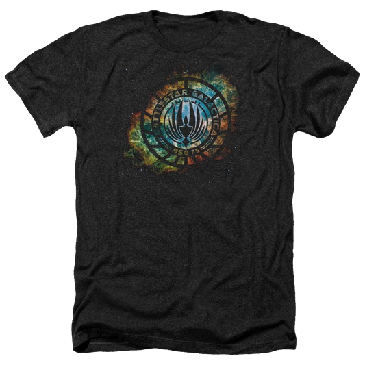 Battlestar Galactica Emblem Knock-out - Men's Heather T-Shirt