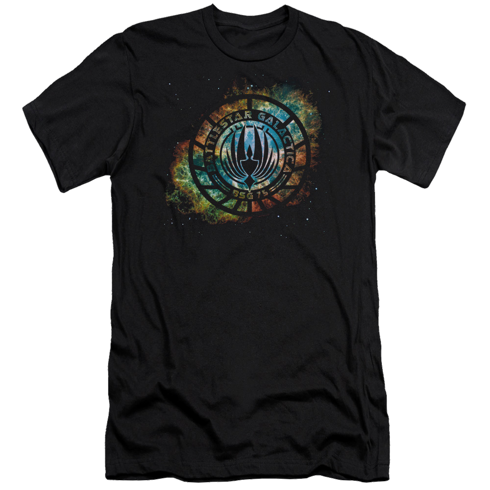 Battlestar Galactica Emblem Knock-out - Men's Premium Slim Fit T-Shirt