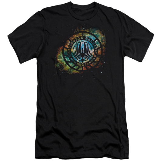 Battlestar Galactica Emblem Knock-out - Men's Premium Slim Fit T-Shirt