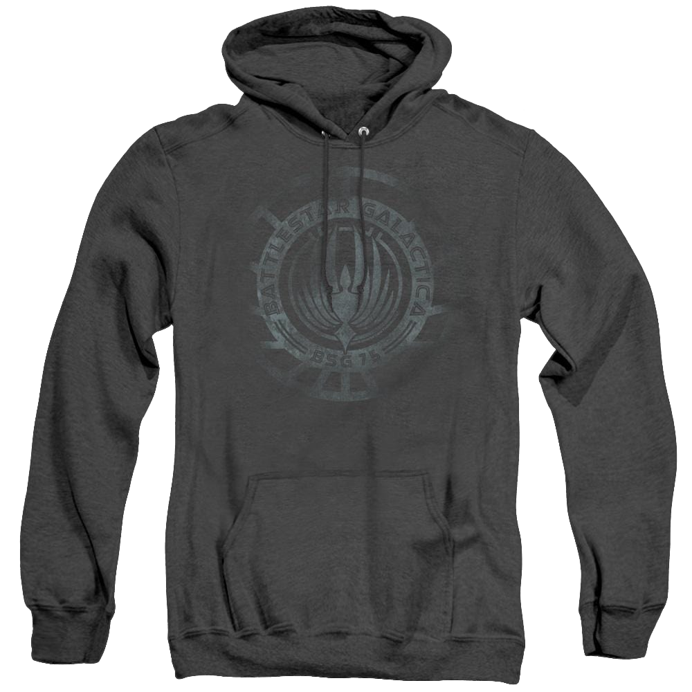 Battlestar Galactica (2004) Faded Emblem - Heather Pullover Hoodie