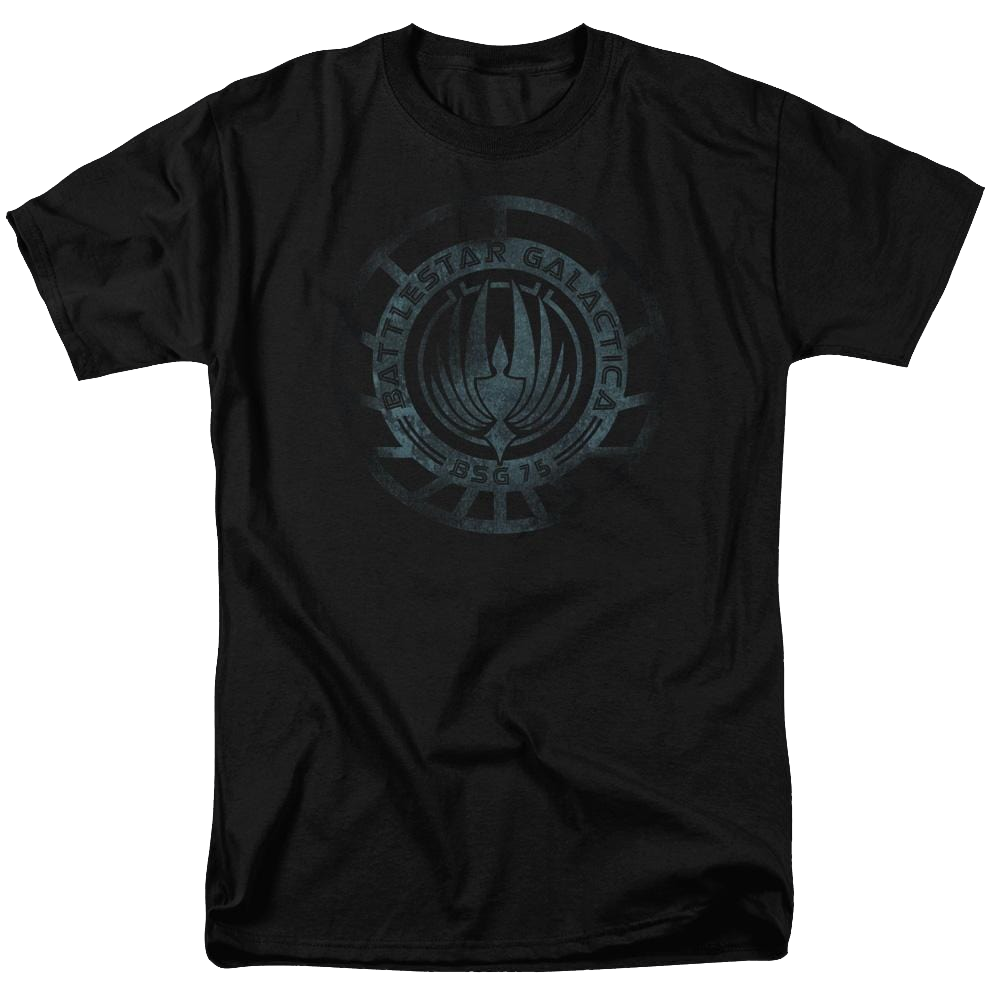 Battlestar Galactica (new) Faded Emblem Adult Regular Fit T-Shirt