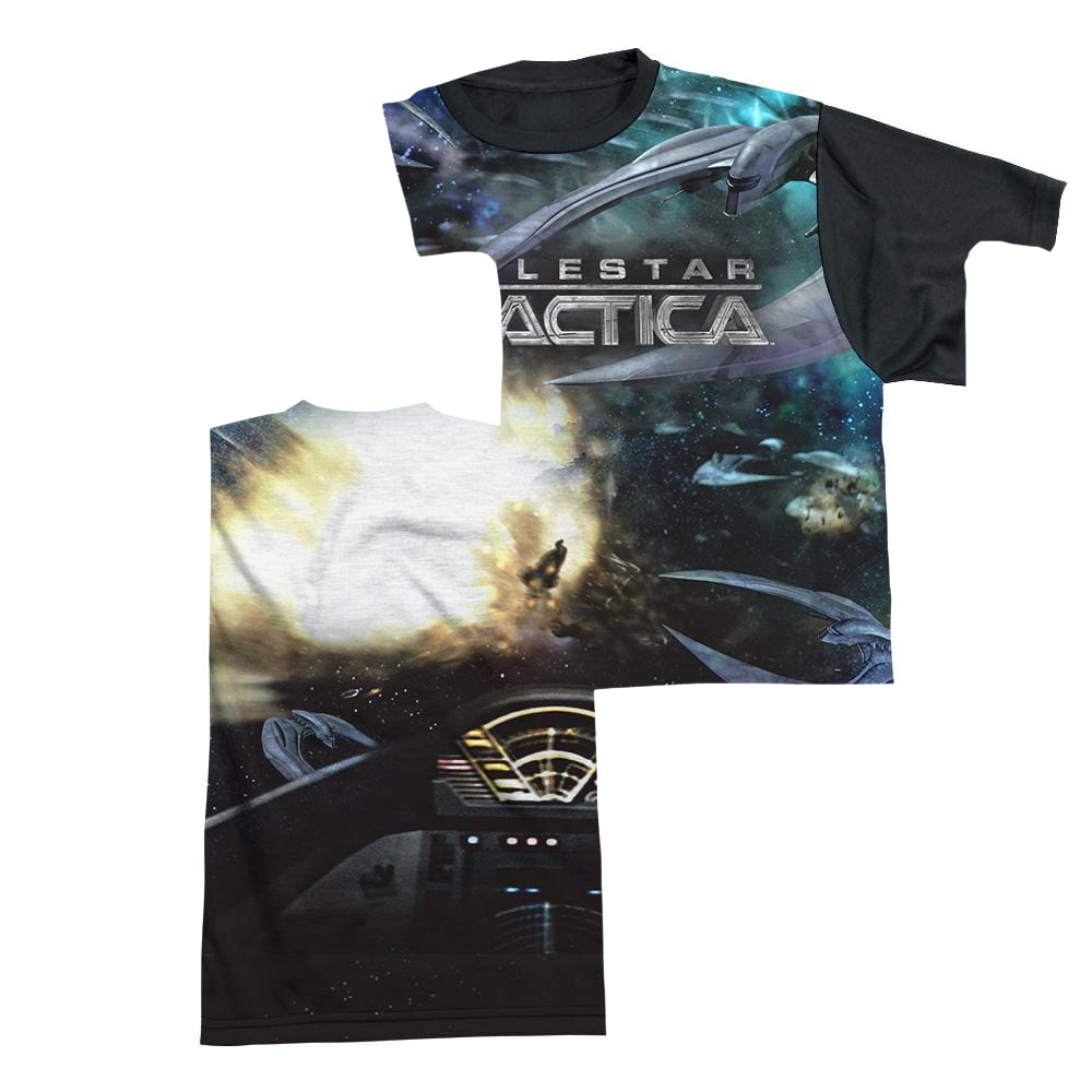Battlestar Galactica Battle Seat - Men's Black Back T-Shirt