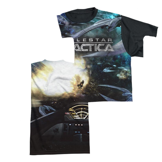 Battlestar Galactica Battle Seat - Men's Black Back T-Shirt