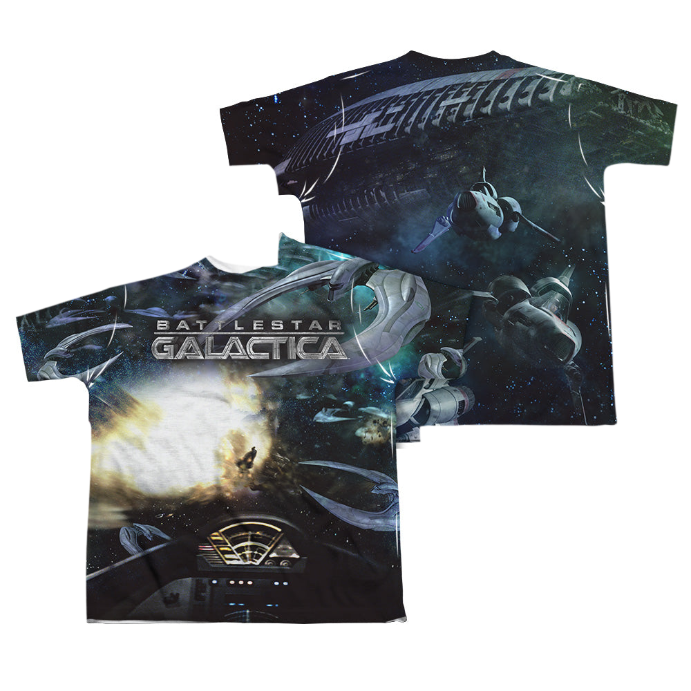 Battlestar Galactica (2004) Battle Seat - Youth All-Over Print T-Shirt