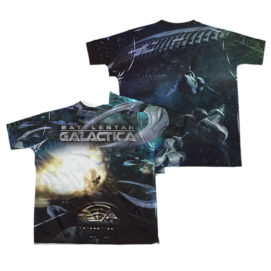 Battlestar Galactica (2004) Battle Seat - Youth All-Over Print T-Shirt