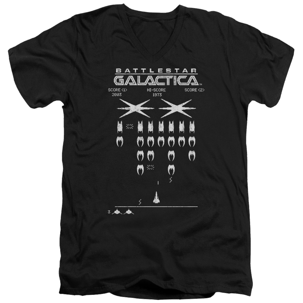 Battlestar Galactica Galactic Invaders - Men's V-Neck T-Shirt