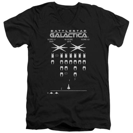 Battlestar Galactica Galactic Invaders - Men's V-Neck T-Shirt