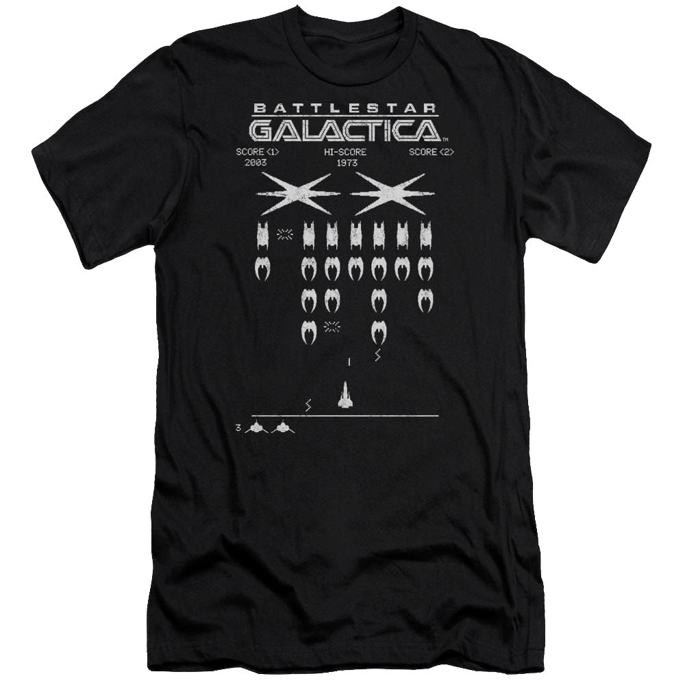 Battlestar Galactica Galactic Invaders - Men's Premium Slim Fit T-Shirt