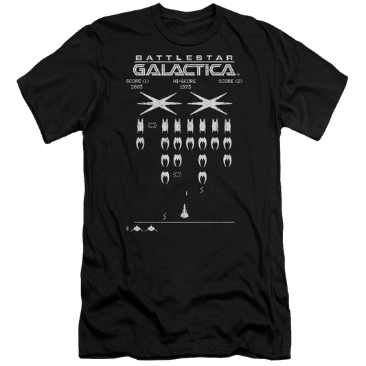 Battlestar Galactica Galactic Invaders - Men's Premium Slim Fit T-Shirt
