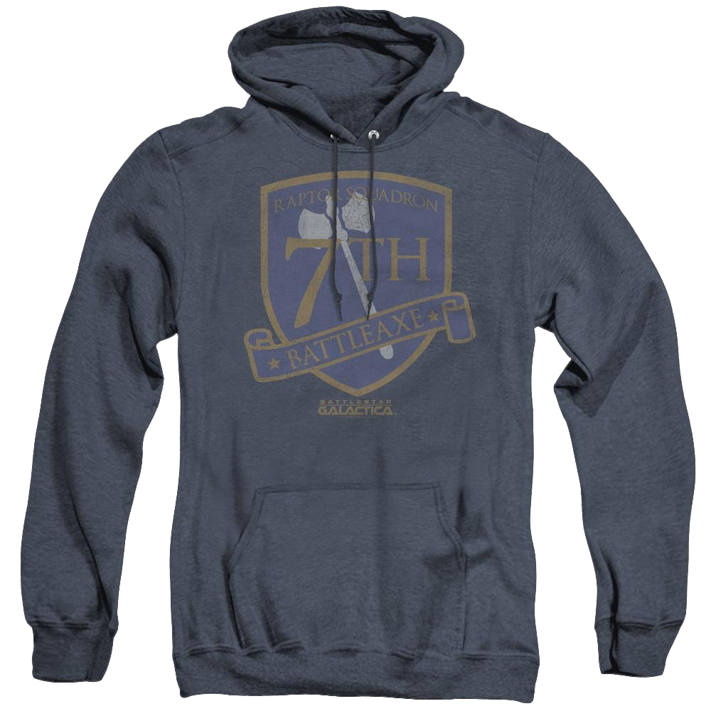 Battlestar Galactica (2004) Battleaxe Badge - Heather Pullover Hoodie