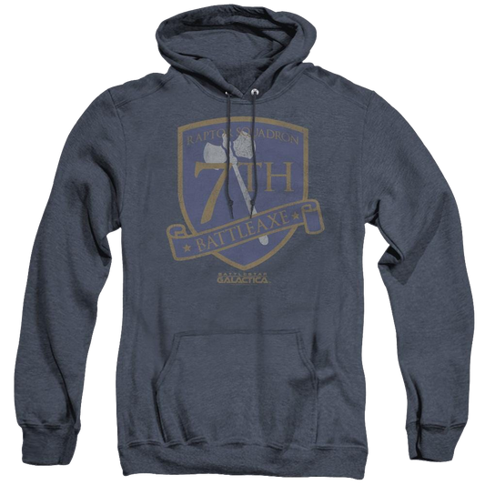 Battlestar Galactica (2004) Battleaxe Badge - Heather Pullover Hoodie