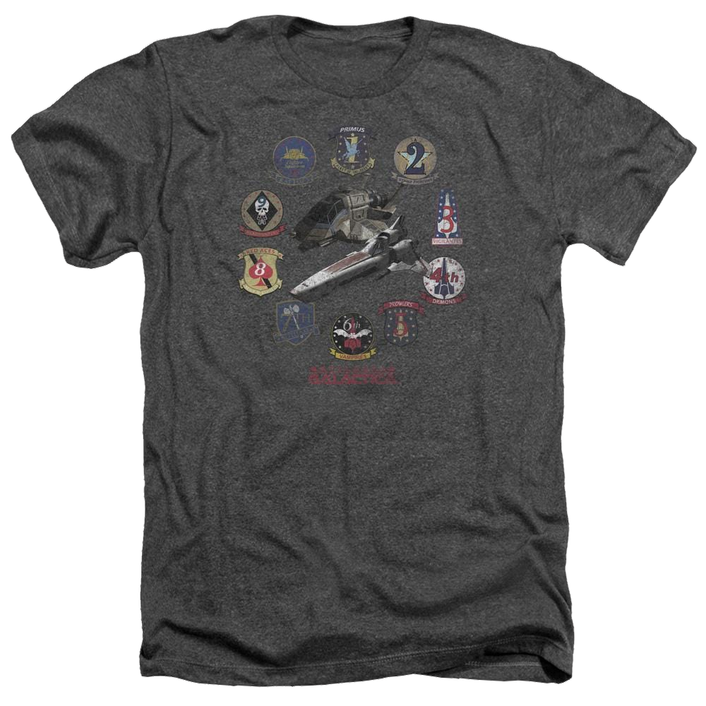 Battlestar Galactica Badges - Men's Heather T-Shirt