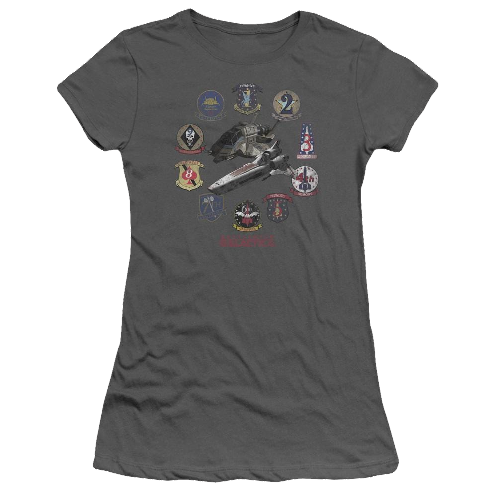 Battlestar Galactica Badges - Juniors T-Shirt