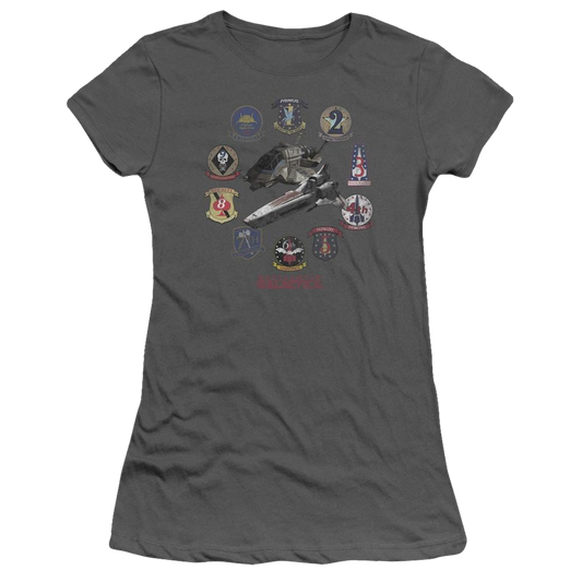 Battlestar Galactica Badges - Juniors T-Shirt
