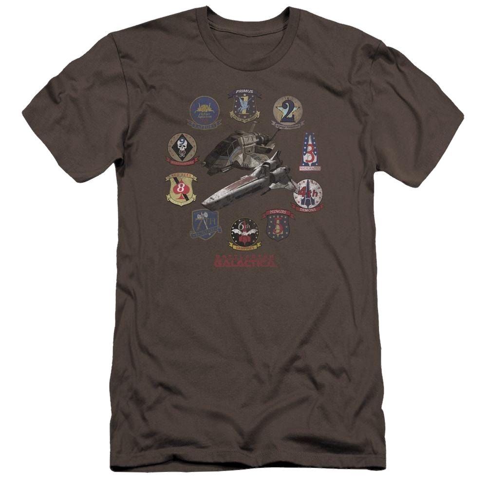 Battlestar Galactica Badges - Men's Premium Slim Fit T-Shirt
