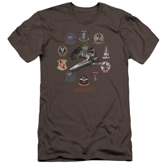 Battlestar Galactica Badges - Men's Premium Slim Fit T-Shirt