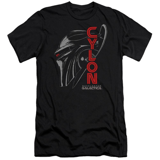 Battlestar Galactica Cylon Face - Men's Premium Slim Fit T-Shirt