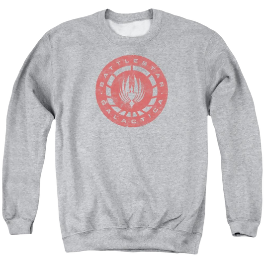 Battlestar Galactica Eroded Logo - Men's Crewneck Sweatshirt