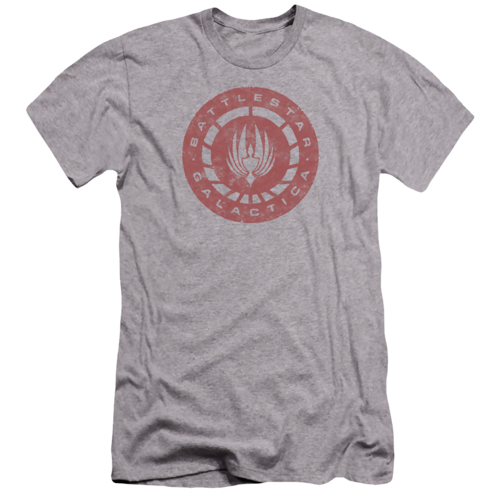 Battlestar Galactica Eroded Logo - Men's Premium Slim Fit T-Shirt