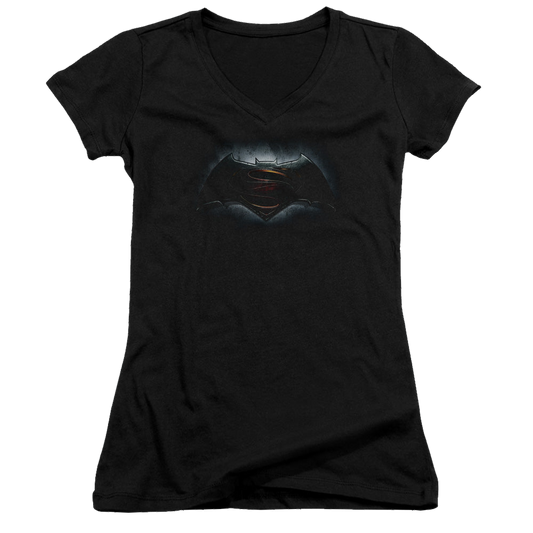 Batman v Superman Logo - Juniors V-Neck T-Shirt Style001