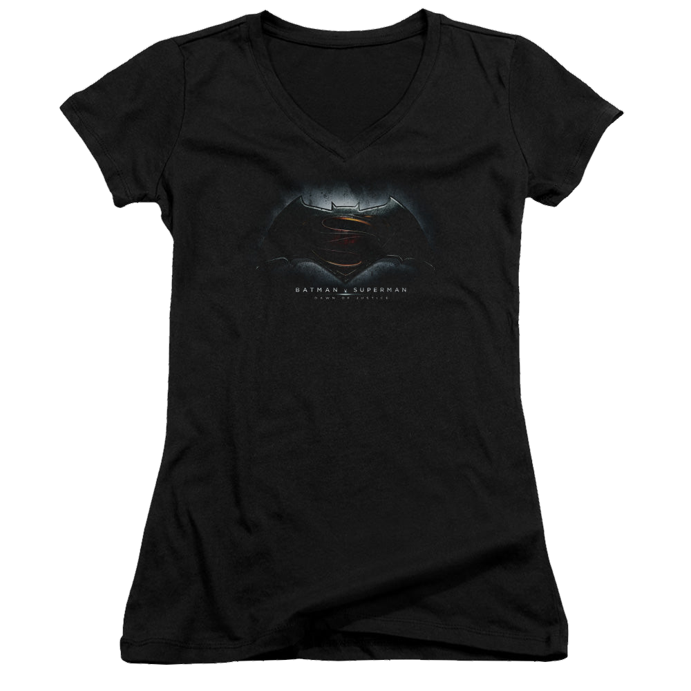 Batman v Superman Logo - Juniors V-Neck T-Shirt Style002