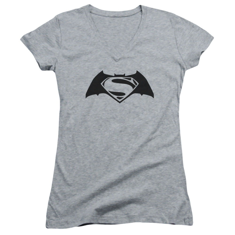 Batman v Superman Simple Logo - Juniors V-Neck T-Shirt Style003