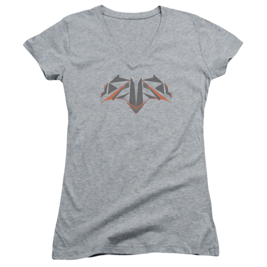 Batman v Superman Tech Bat Logo - Juniors V-Neck T-Shirt Style001