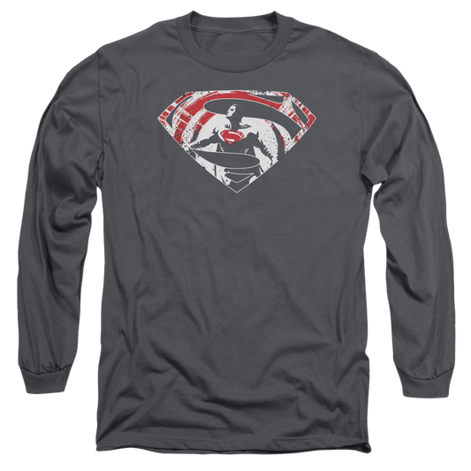 Batman v Superman Super Splatter Logo - Men's Long Sleeve T-Shirt Style001