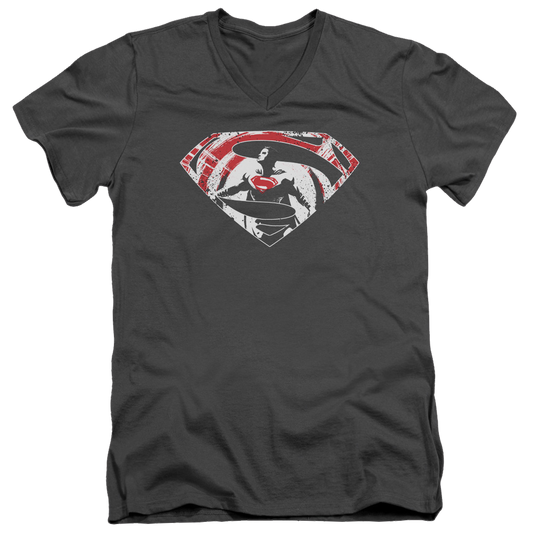 Batman v Superman Super Splatter Logo - Men's V-Neck T-Shirt Style001