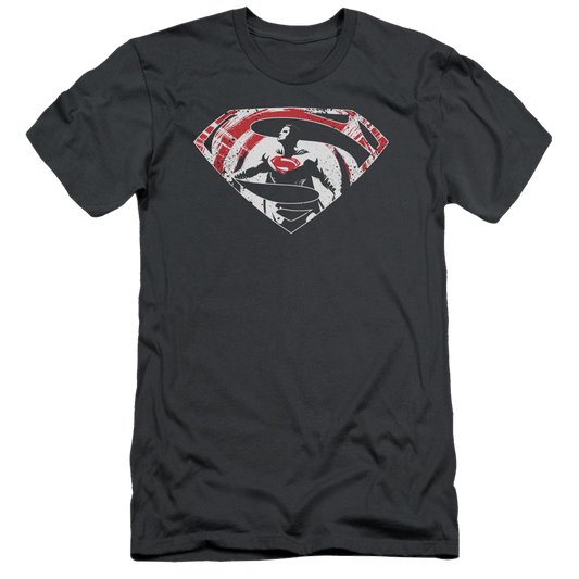 Batman v Superman Super Splatter Logo - Men's Slim Fit T-Shirt