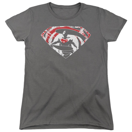 Batman v Superman Super Splatter Logo - Women's T-Shirt Style001