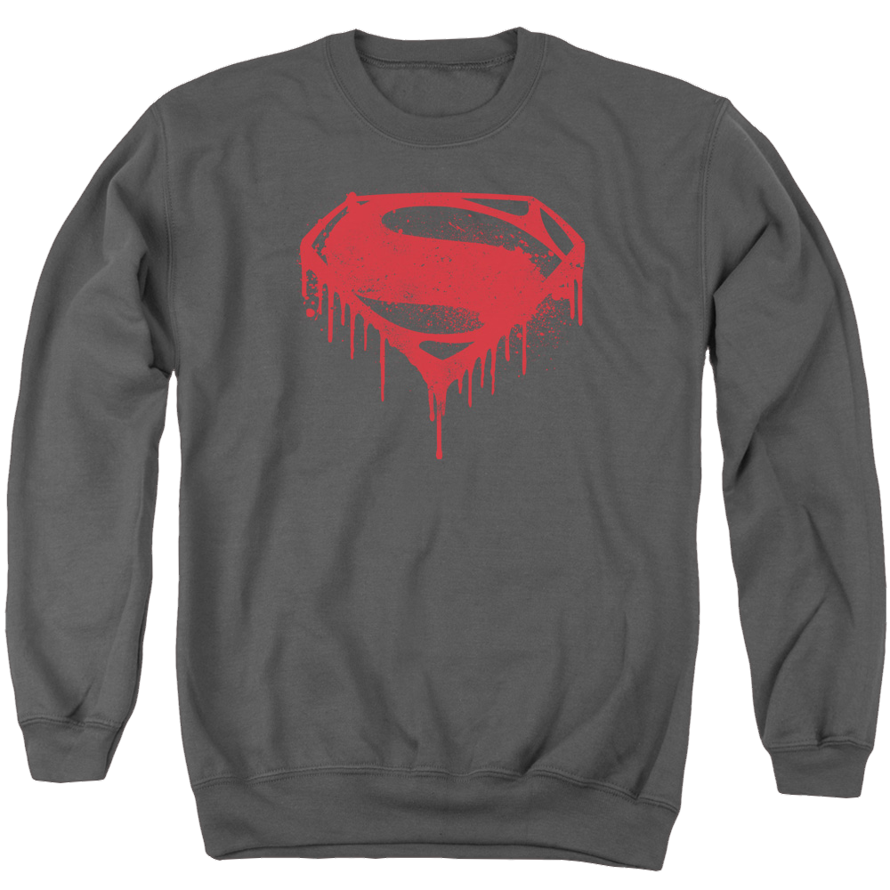 Batman v Superman Splattered - Men's Crewneck Sweatshirt Style001