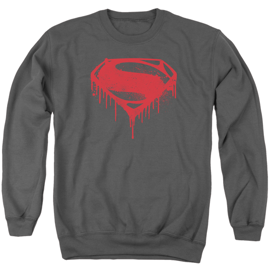 Batman v Superman Splattered - Men's Crewneck Sweatshirt Style001